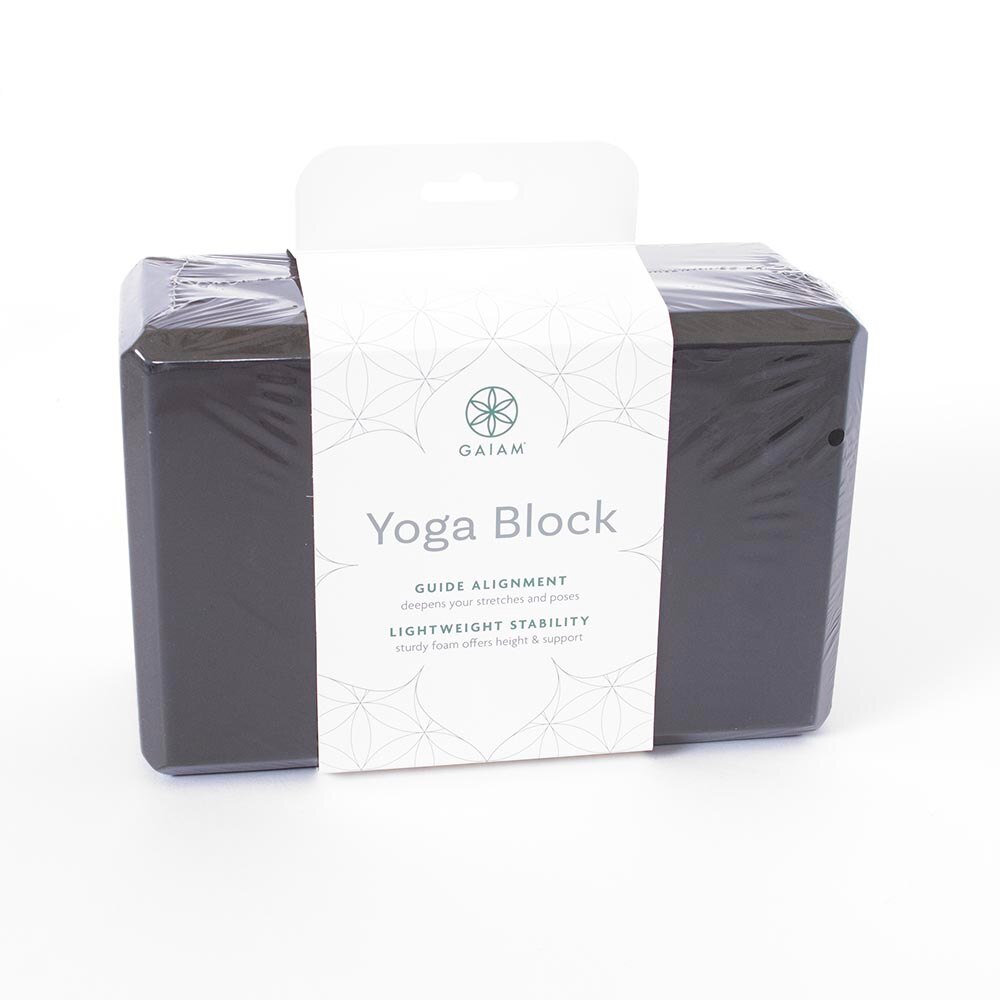 Black, Yoga, Sports Equipment, Sports, Yoga, Gaiam, Foam, Yoga Block, 961910